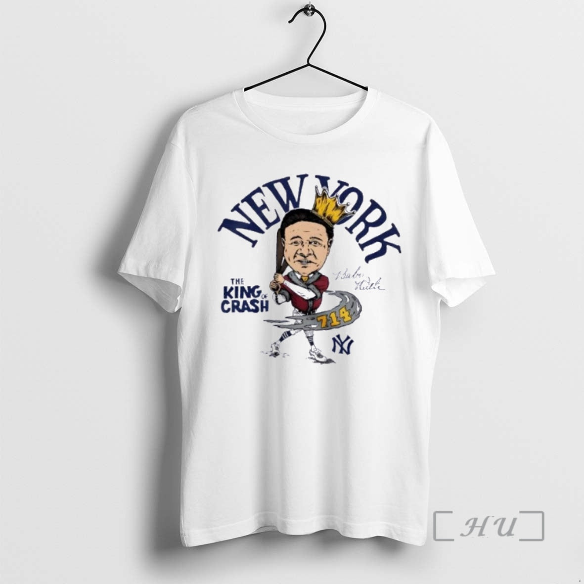Officials New York Yankees The King Of Crash Babe Ruth Signature Premium T Shirts Sweater Hoodie, Sweatshirt | DripVista.com