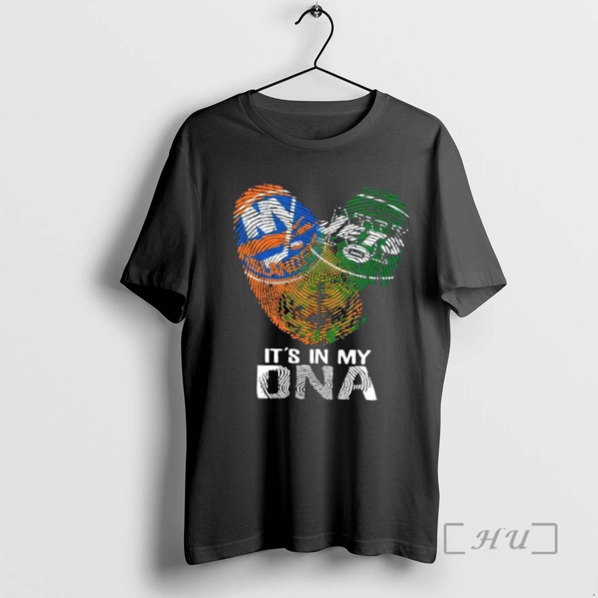 Officials New York City Sports Islanders X Jets Its In My Dna Fingerprint Heart Premium T-Shirts, Hoodie, Sweatshirt