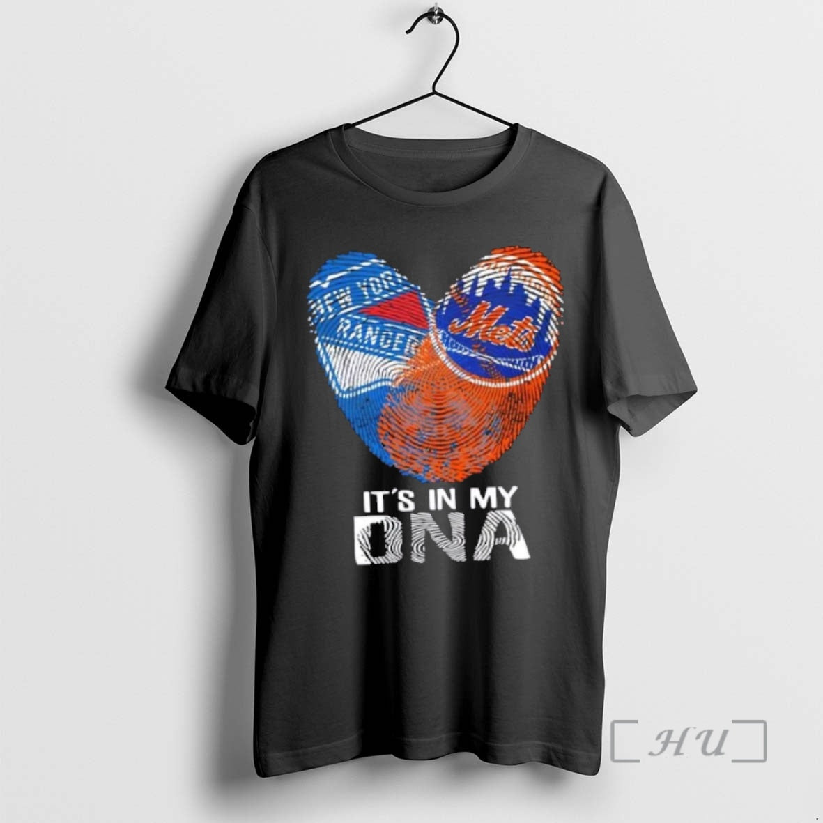 Officials New York City Sports Rangers X Mets Its In My Dna Fingerprint Heart Premium T-Shirts, Hoodie, Sweatshirt