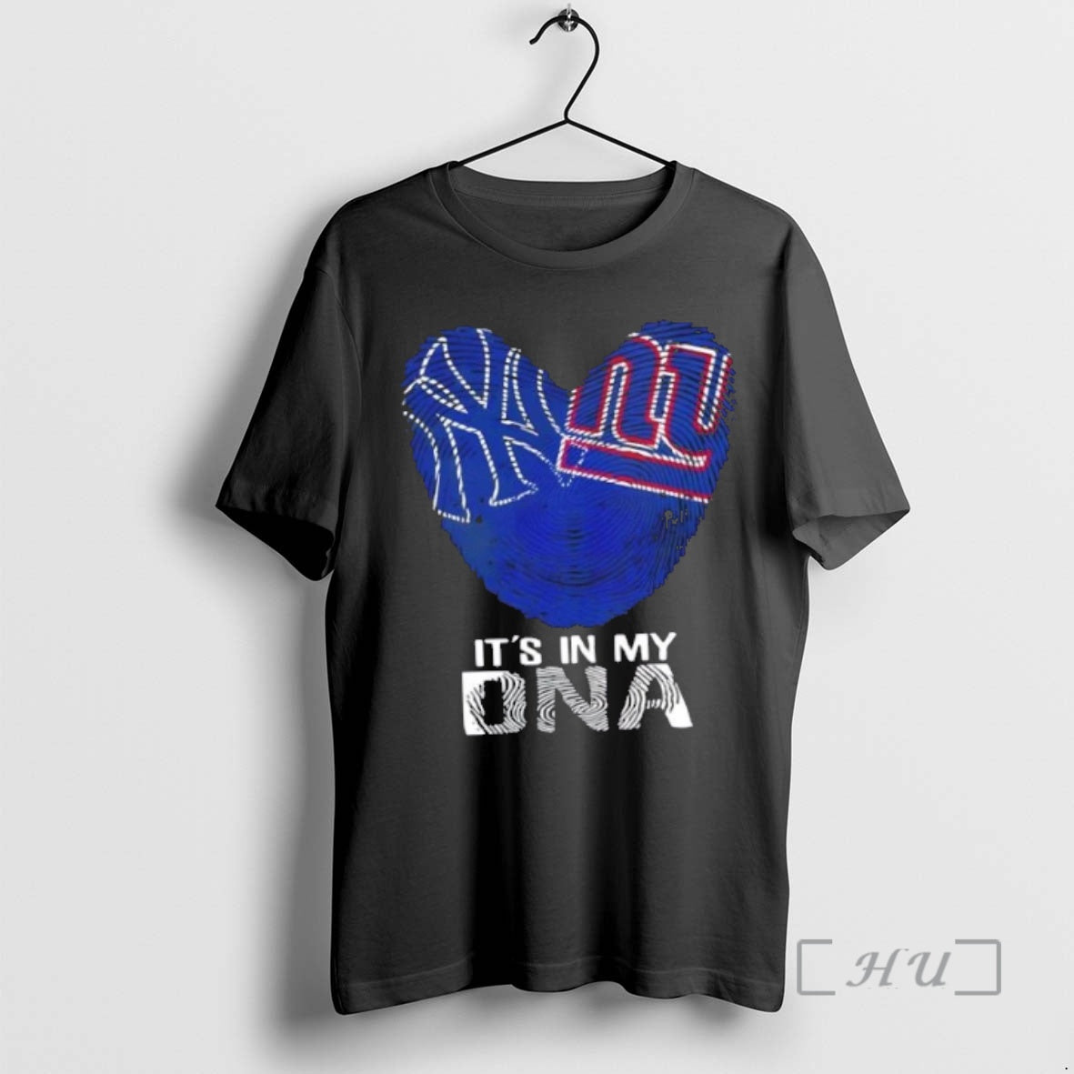 Officials New York City Sports Yankees X Giants Its In My Dna Fingerprint Heart Premium T-Shirts, Hoodie, Sweatshirt