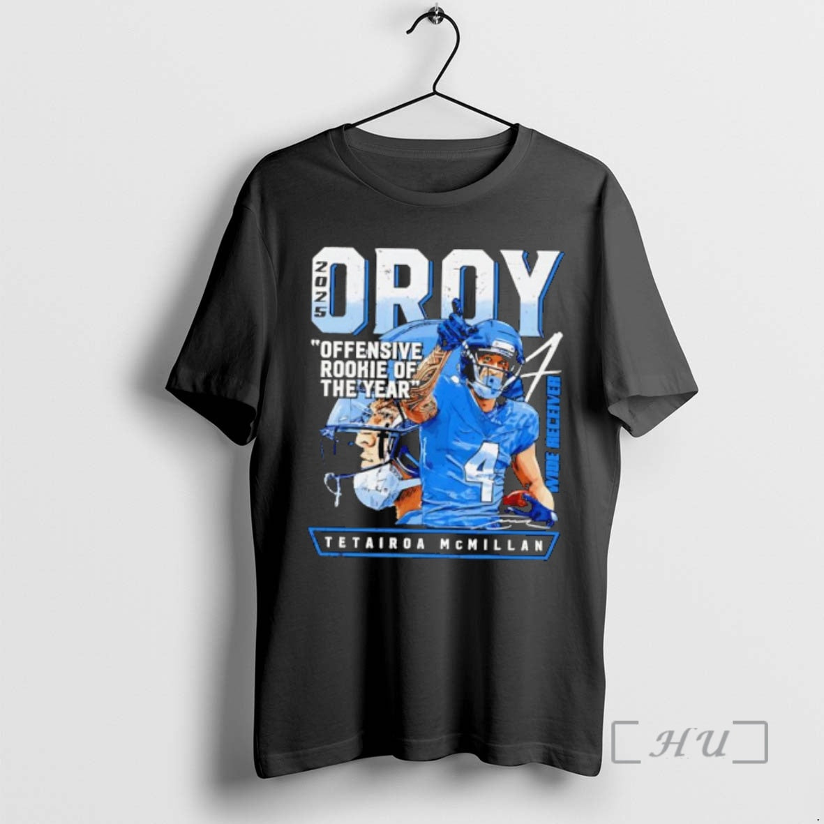Officials Nice 2025 Oroy Offensive Rookie Of The Year Tetairoa Mcmillan Wide Receiver Premium T-Shirts, Hoodie, Sweatshirt