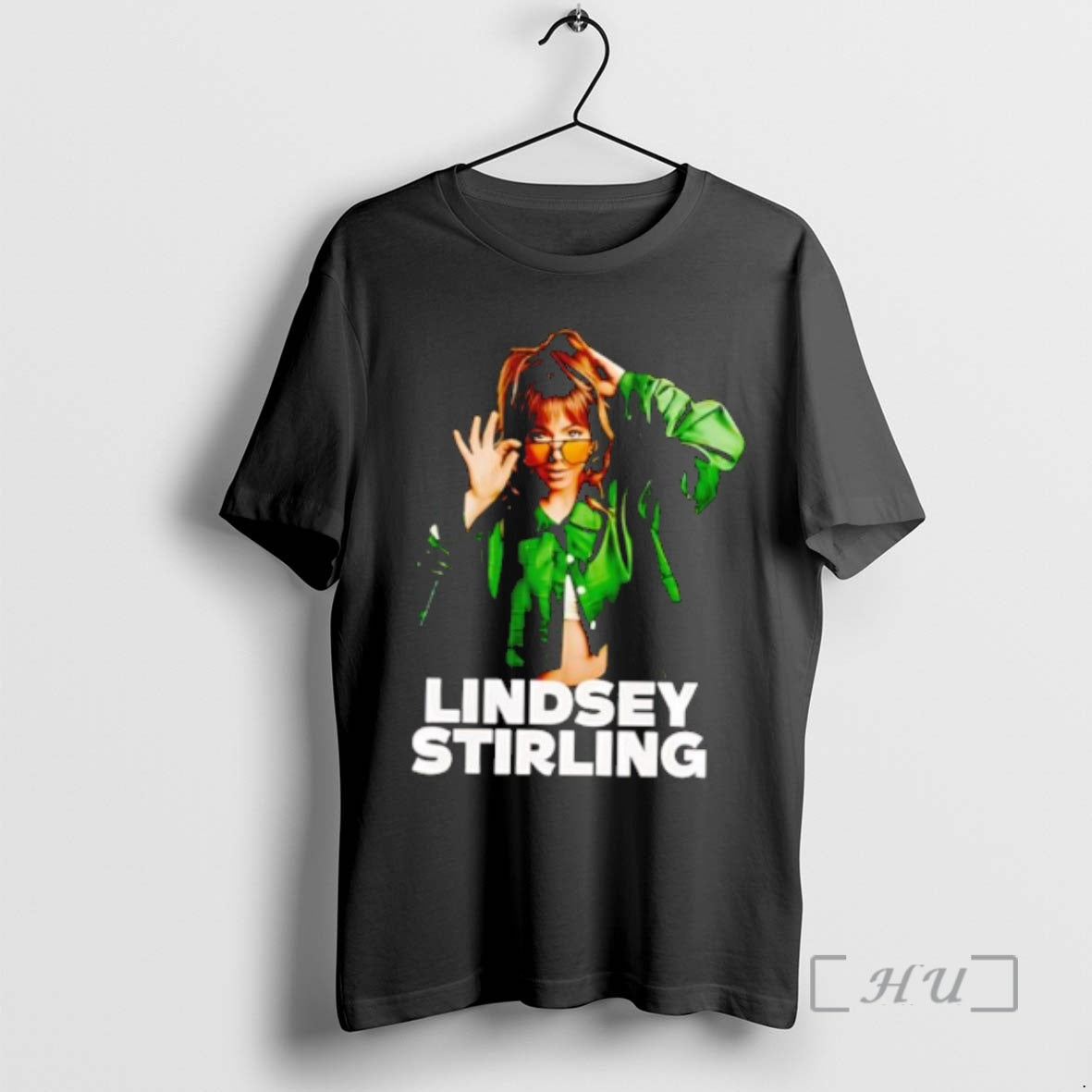 Officials Nice Lindsey Stirling Green Jacket Sunglasses Portrait Music Artist Fan Graphic Premium T Shirts Hoodie, Sweatshirt