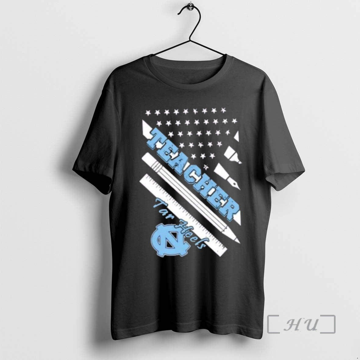 Officials North Carolina Tar Heels X Teacher American Flag T-Shirts, Hoodie, Sweatshirt | DripVista.com