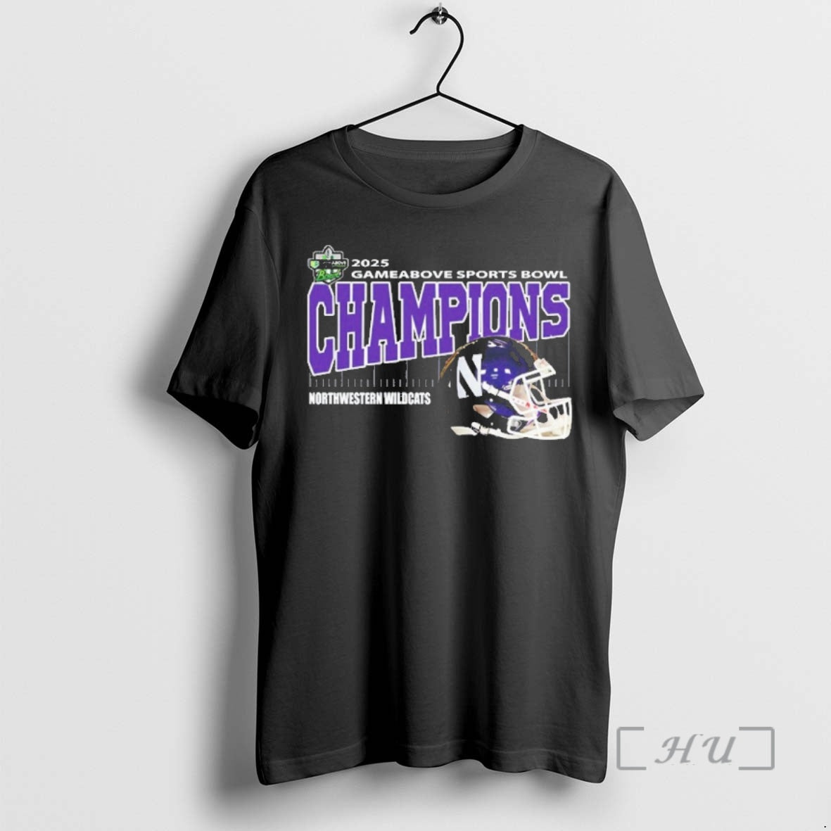 Officials Northwestern Wildcats Football Gameabove Sports Bowl 2025 Champions Helmet T-Shirts, Hoodie, Sweatshirt