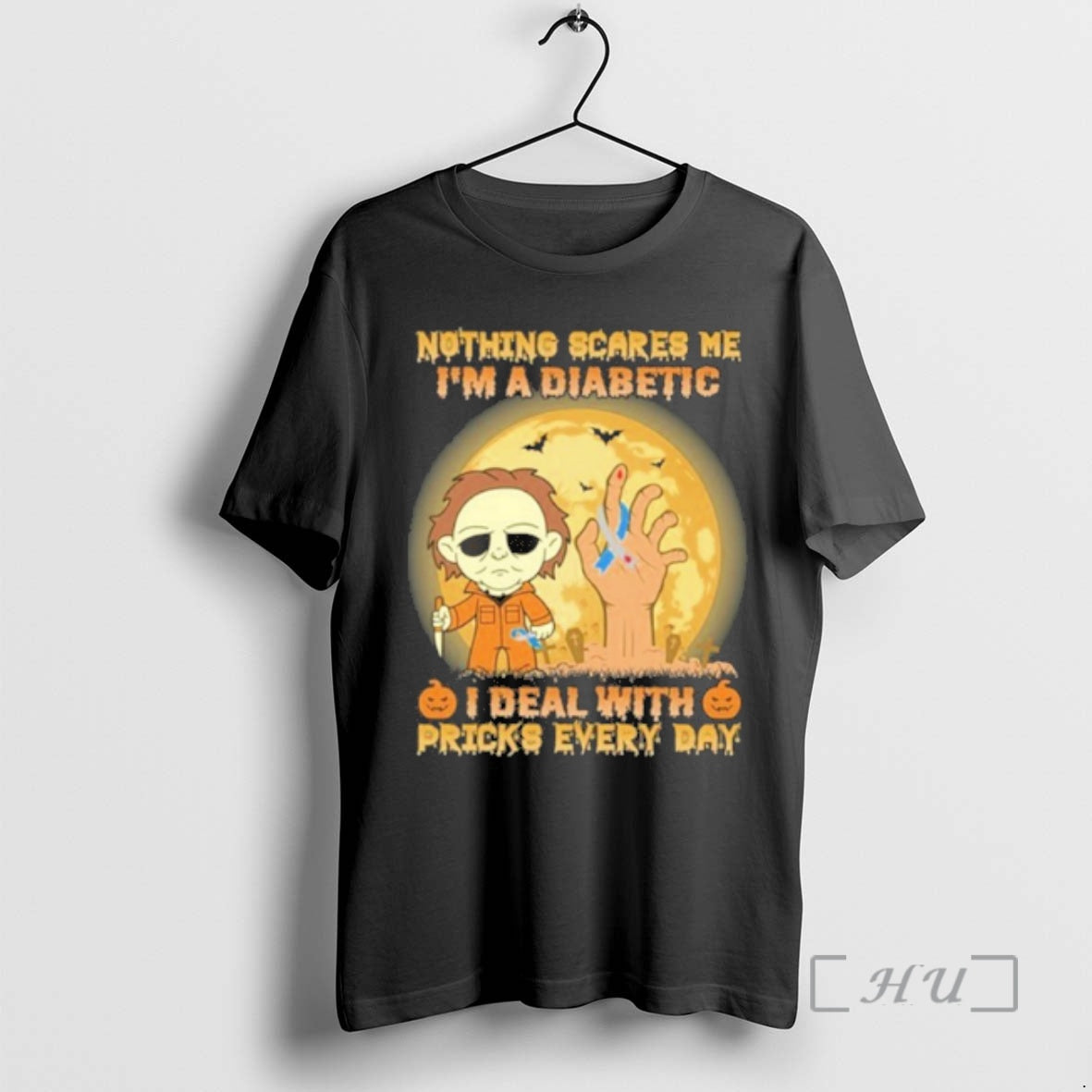 Officials Nothing Scares Me Im A Diabetic I Deal With Pricks Every Day Premium T-Shirts, Hoodie, Sweatshirt | DripVista.com