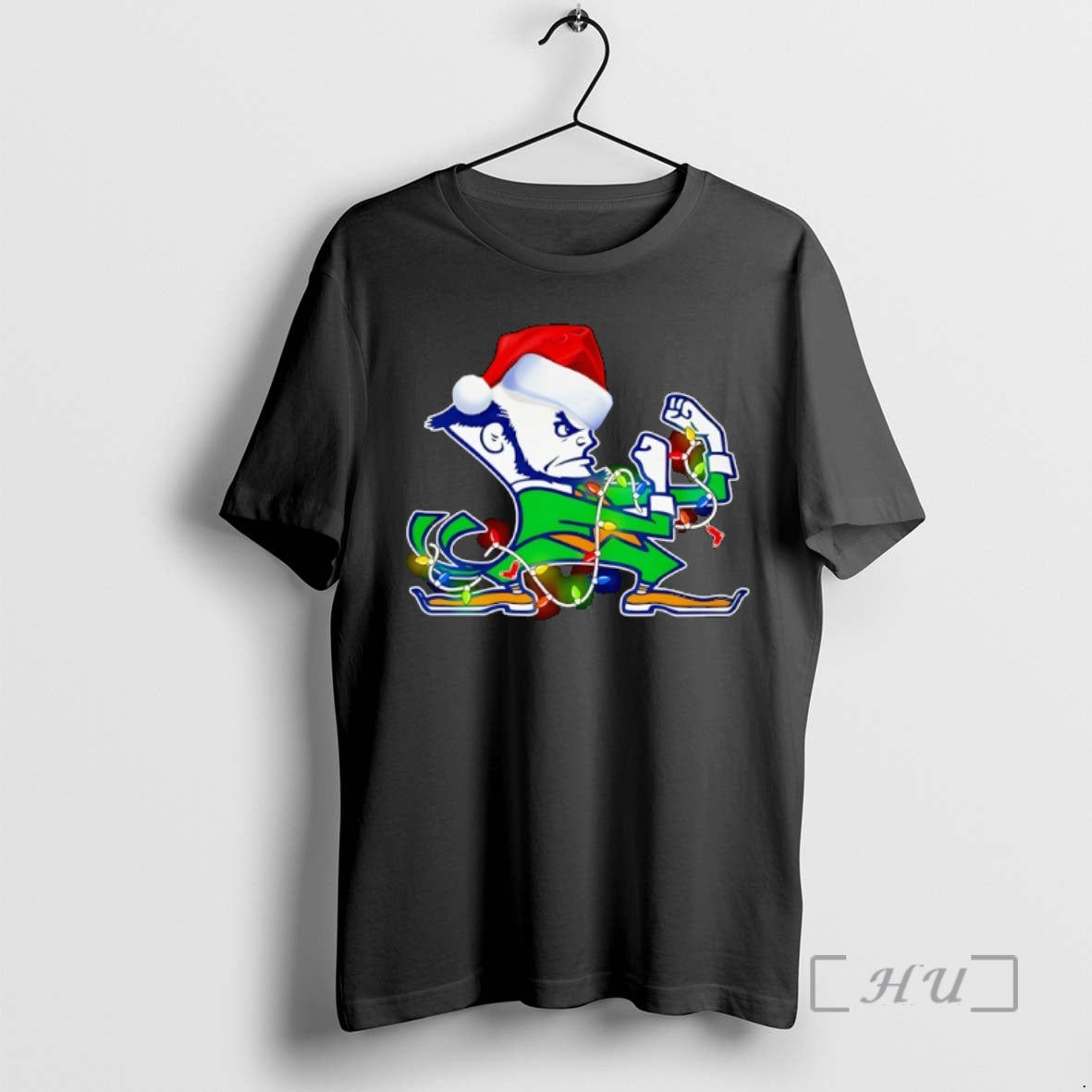 Officials Notre Dames Fighting Irish Lights Santa Hat Christmas T-Shirts, Hoodie, Sweatshirt | DripVista.com
