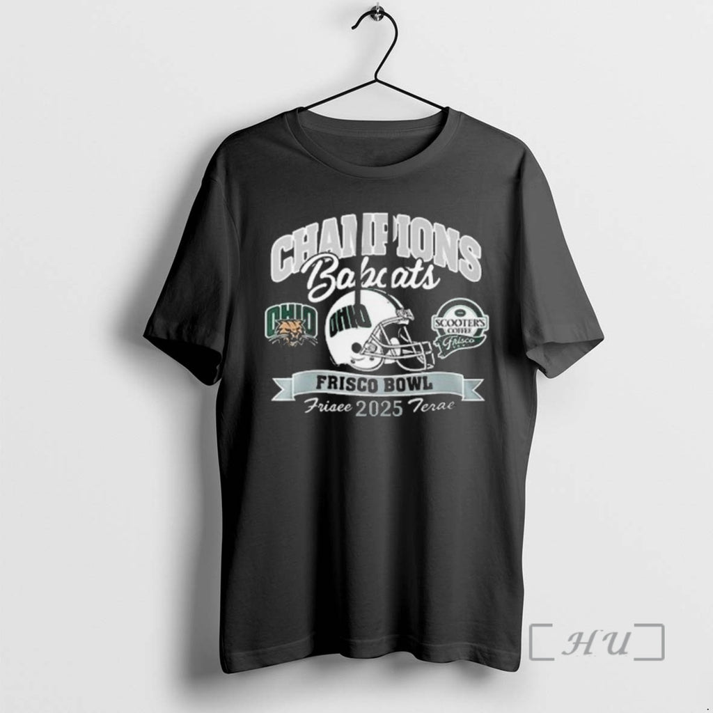 Officials Ohio Bobcats Frisco Bowl Champion 2025 Celebration T-Shirts, Hoodie, Sweatshirt | DripVista.com
