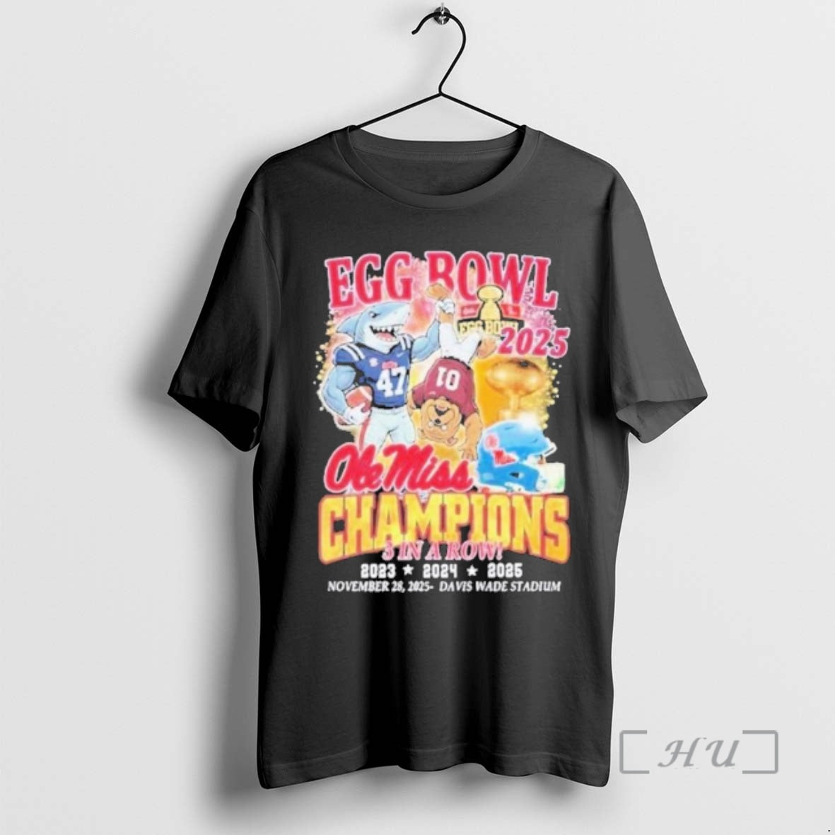 Officials Ole Miss Mascot Beat Msu 3 In A Row Egg Bowl Champions Premium T-Shirts, Hoodie, Sweatshirt | DripVista.com