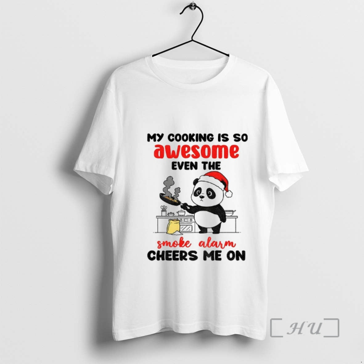 Officials Panda Santa My Cooking Is So Awesome Even The Smoke Alarm Cheers Me On T-Shirts, Hoodie, Sweatshirt | DripVista.com