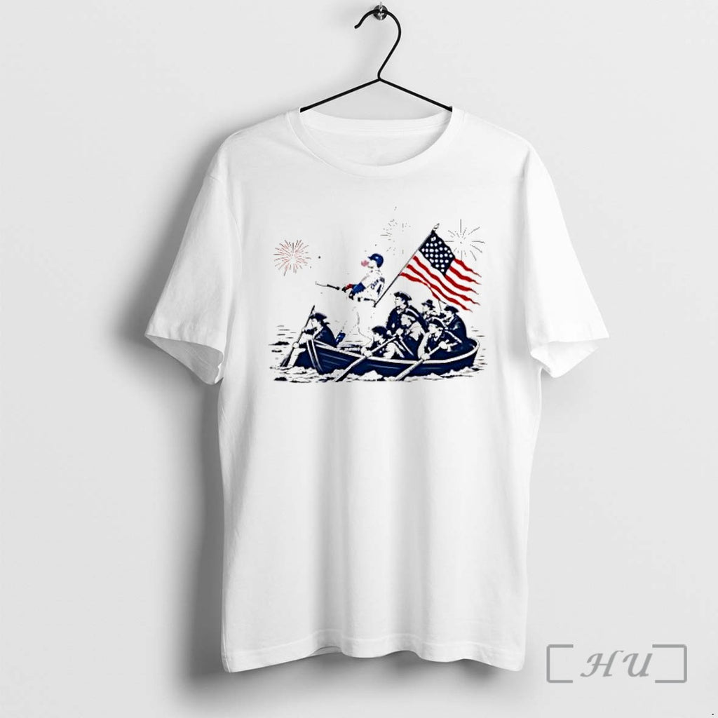 Officials Pete Crow Armstrong Chicago Cubs Washington Crossing The Delaware Mlb Parody Premium T Shirts