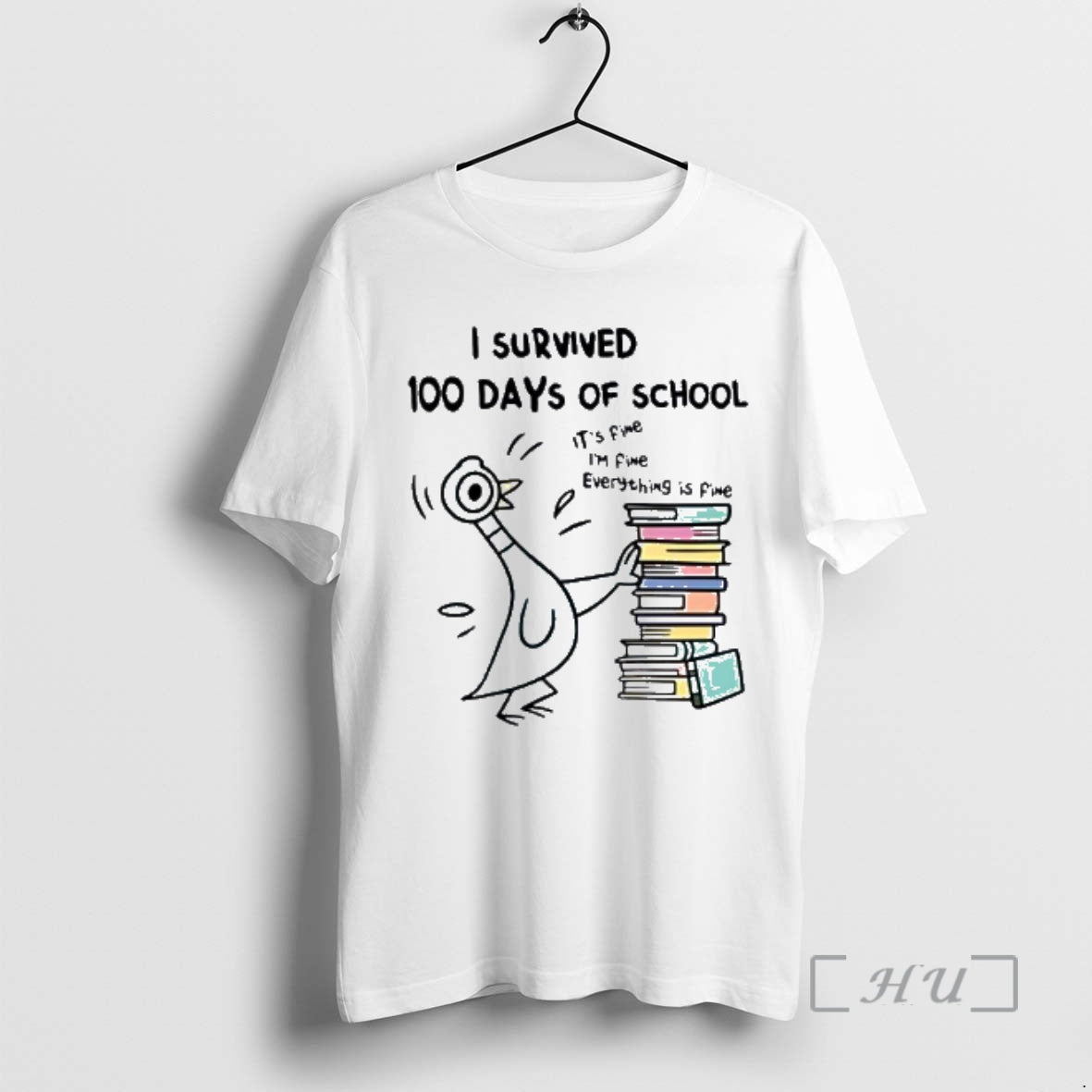 Officials Pigeon I Survived 100 Days Of School T-Shirts, Hoodie, Sweatshirt | DripVista.com
