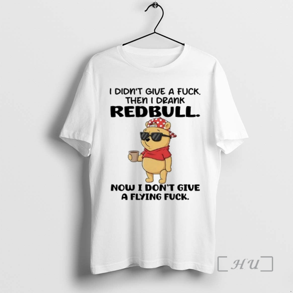 Officials Pooh I Didnt Give A Fuck Then I Drank Redbull Now I Dont Give T-Shirts, Hoodie, Sweatshirt | DripVista.com