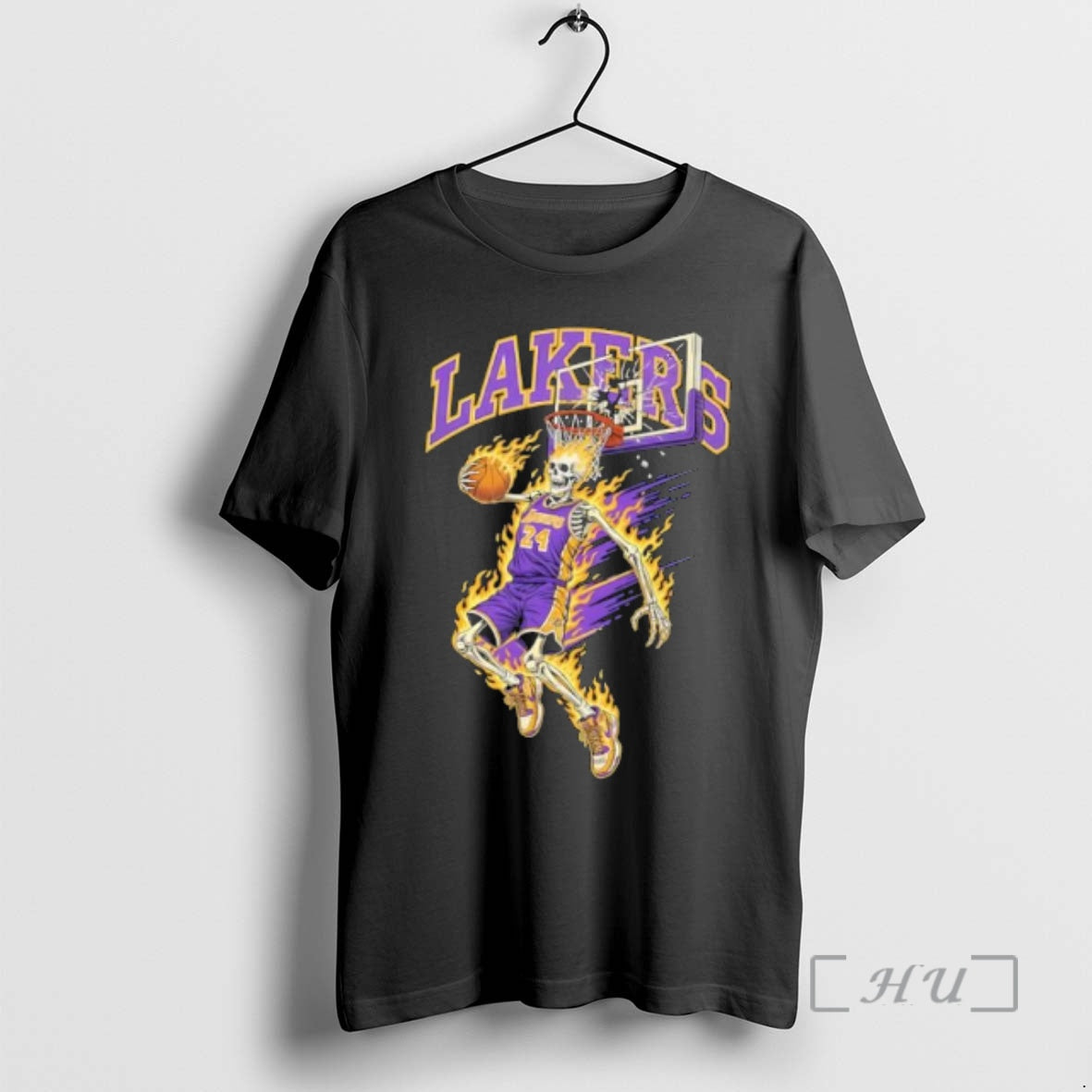 Officials Premium Los Angeles Lakers Mens Basketball Skeleton Player Fire T-Shirts, Hoodie, Sweatshirt | DripVista.com