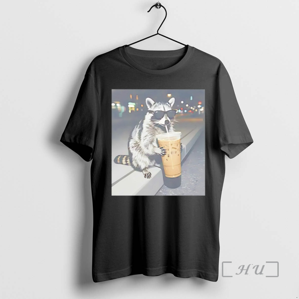 Officials Raccoon Drinking Iced Coffee Photo T-Shirts, Hoodie, Sweatshirt | DripVista.com