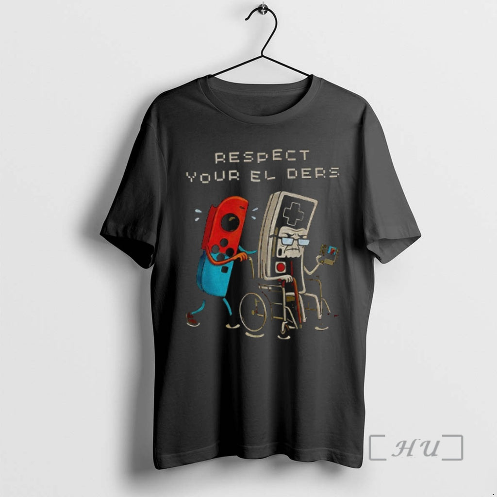 Officials Respect Your Elders Retro Gaming Funny T-Shirts, Hoodie, Sweatshirt | DripVista.com