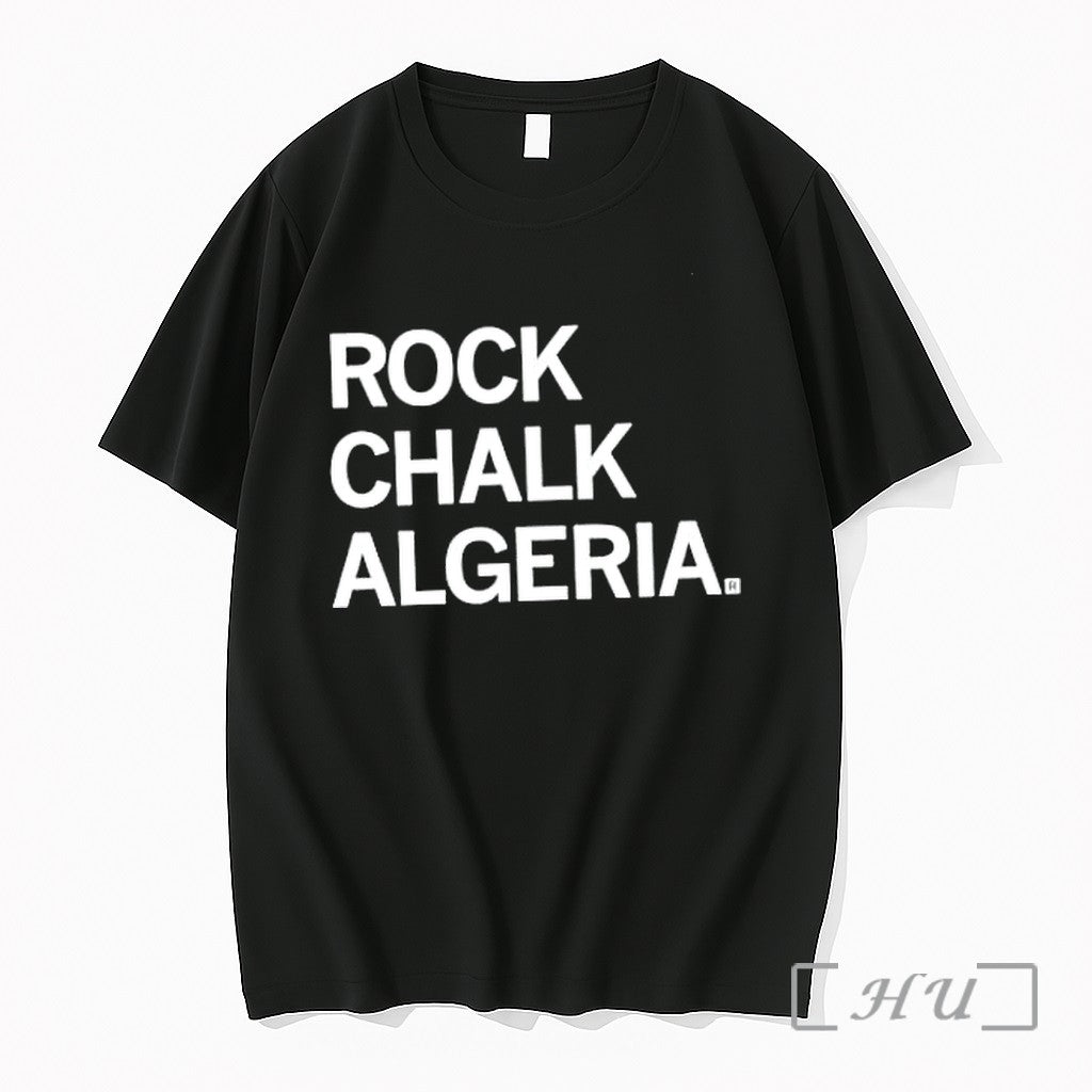 Officials Rock Chalk Algeria Kansas Jayhawks Ncaa Basketball Fan Sports Team Slogan Premium T Shirts