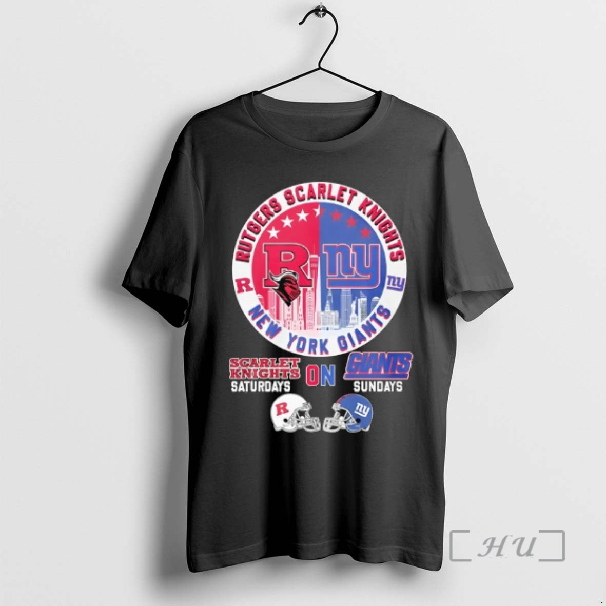 Officials Rutgers Scarlet Knights On Saturdays And New York Giants On Sundays Helmet Logo Mashup T-Shirts, Hoodie, Sweatshirt
