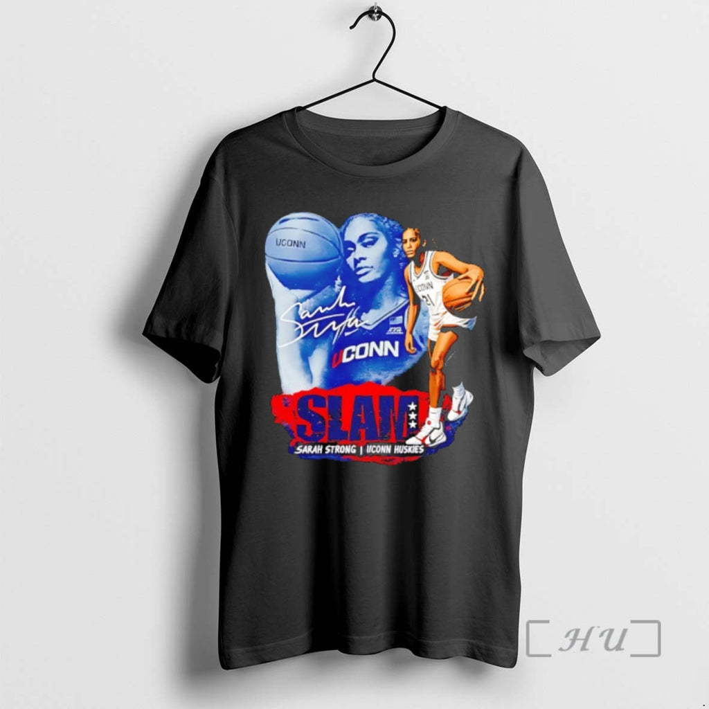 Officials Slam Sarah Strong Uconn Huskies Basketball Signature T-Shirts, Hoodie, Sweatshirt | DripVista.com