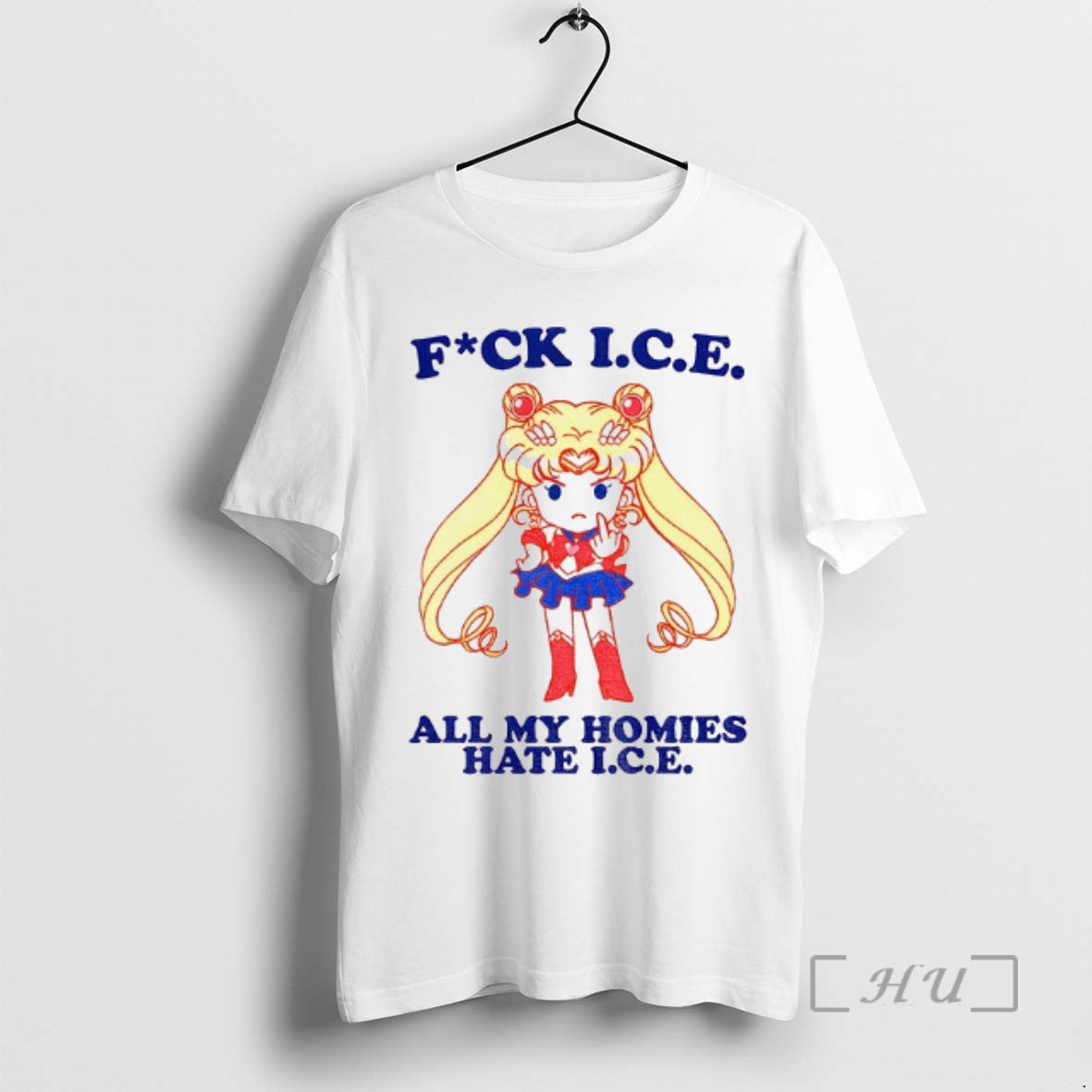 Officials Sailor Moon Middle Finger Fuck Ice All My Homies Hate Ice Premium T Shirts Hoodie, Sweatshirt | DripVista.com
