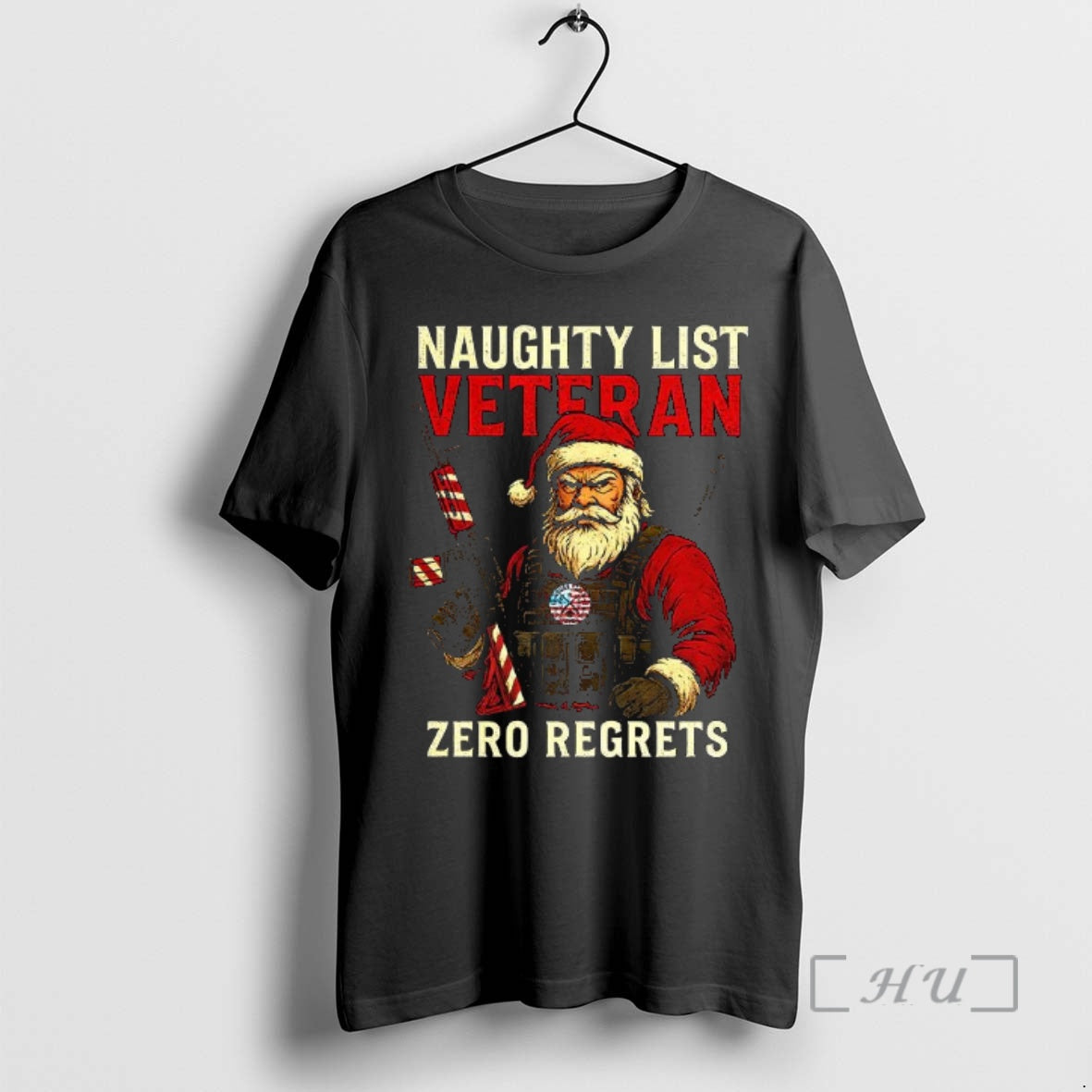 Officials Santa Claus Naughty List Veteran Zero Regrets Christmas T-Shirts, Hoodie, Sweatshirt | DripVista.com