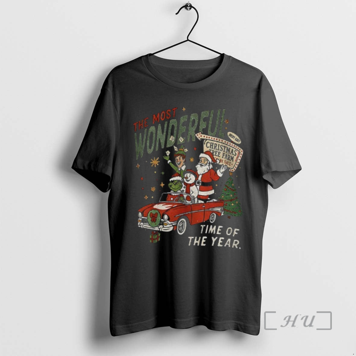 Officials Santa Reindeer Elf Grinch The Most Wonderful Time Of The Year Merry Christmas Premium T-Shirts, Hoodie, Sweatshirt