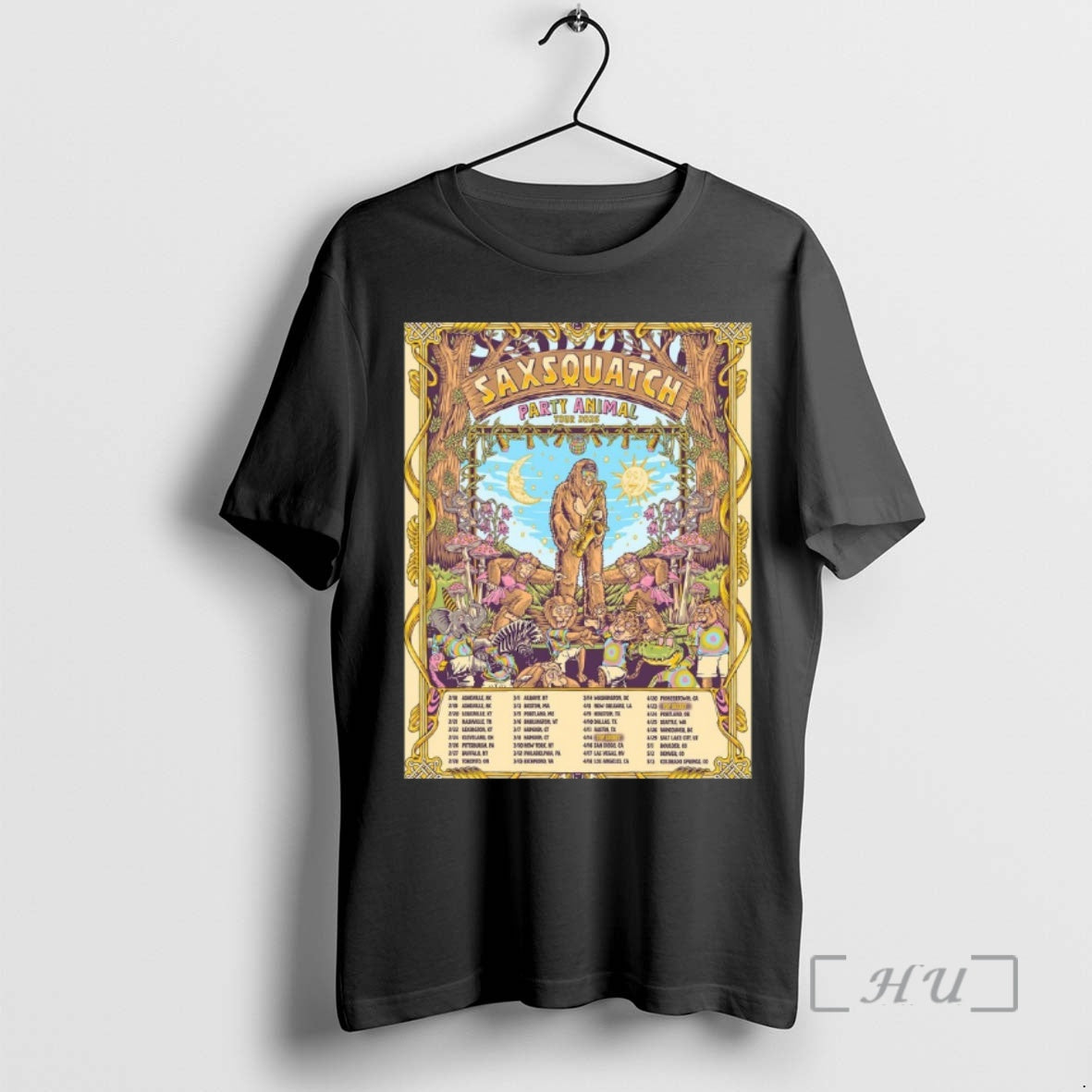 Officials Saxsquatch Party Animal Tour 2026 North America T-Shirts, Hoodie, Sweatshirt | DripVista.com