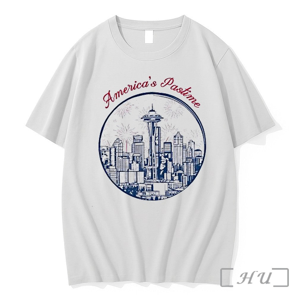 Officials Seattle Mariners Americas Pastime Space Needle Fireworks Mlb Baseball Fan Premium T Shirts Sweater