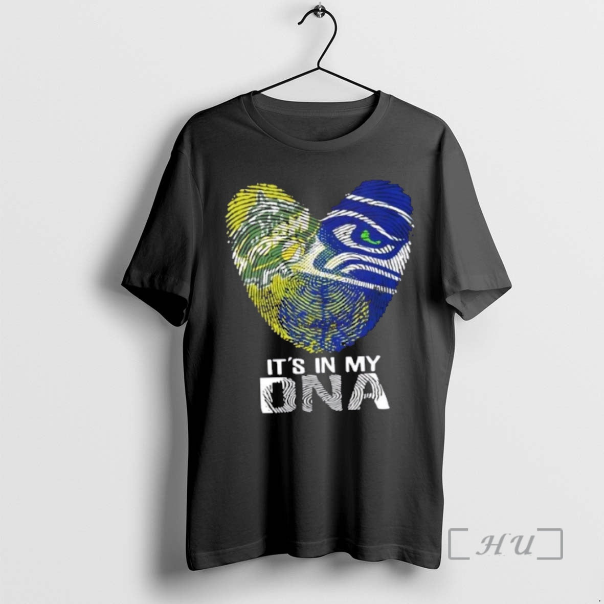 Officials Seattle Sports Storm X Seahawks Its In My Dna Fingerprint Heart Premium T Shirts Hoodie, Sweatshirt | DripVista.com
