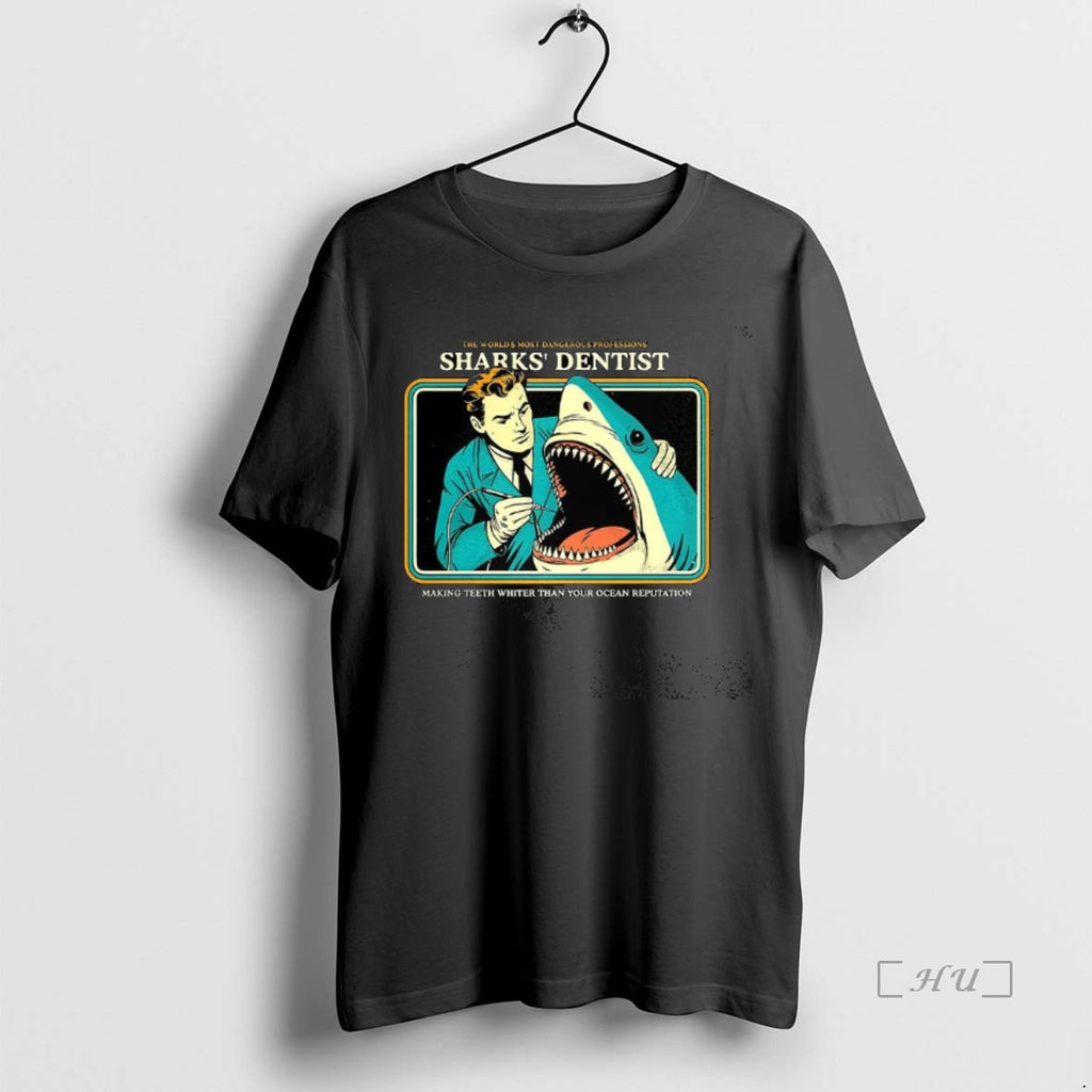 Officials Sharks Dentist The Worlds Most Dangerous Professions Vintage T-Shirts, Hoodie, Sweatshirt | DripVista.com