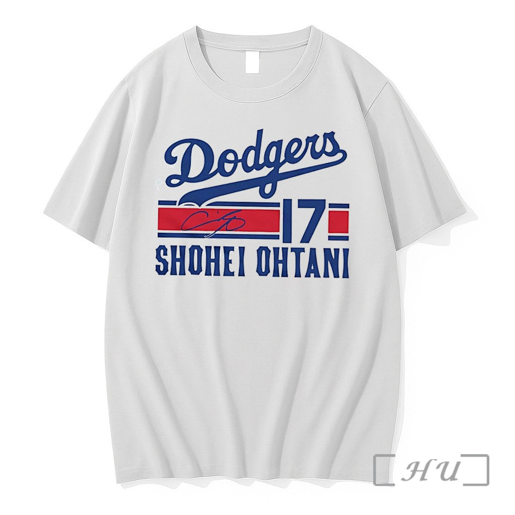 Officials Shohei Ohtani Los Angeles Dodgers Signature Name Number Tee