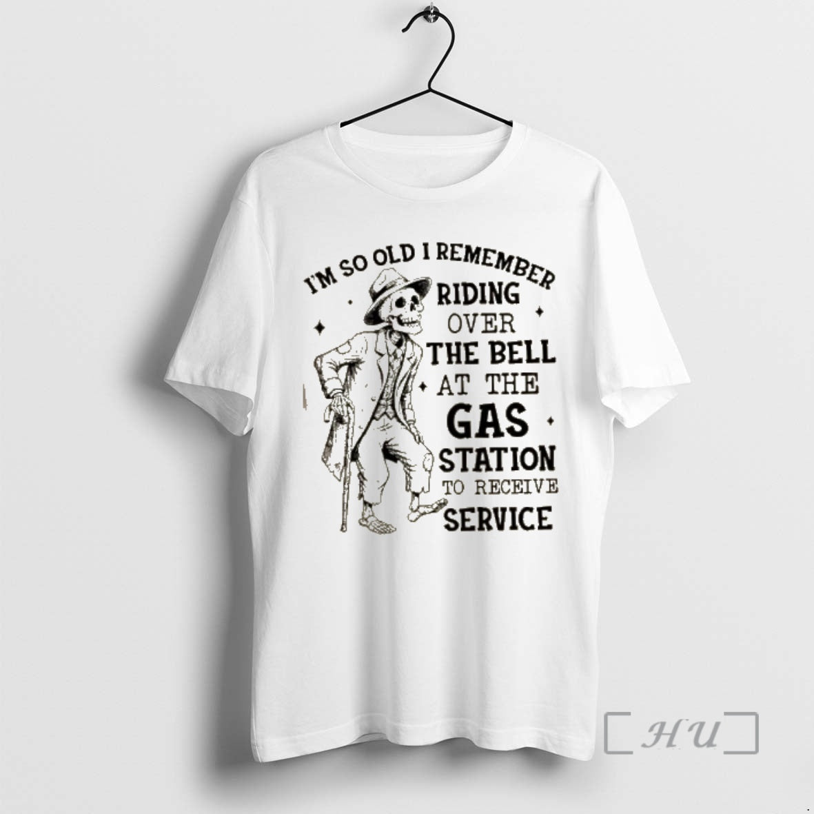 Officials Skeleton Im So Old I Remember Riding Over The Bell At The Gas Station T-Shirts, Hoodie, Sweatshirt | DripVista.com