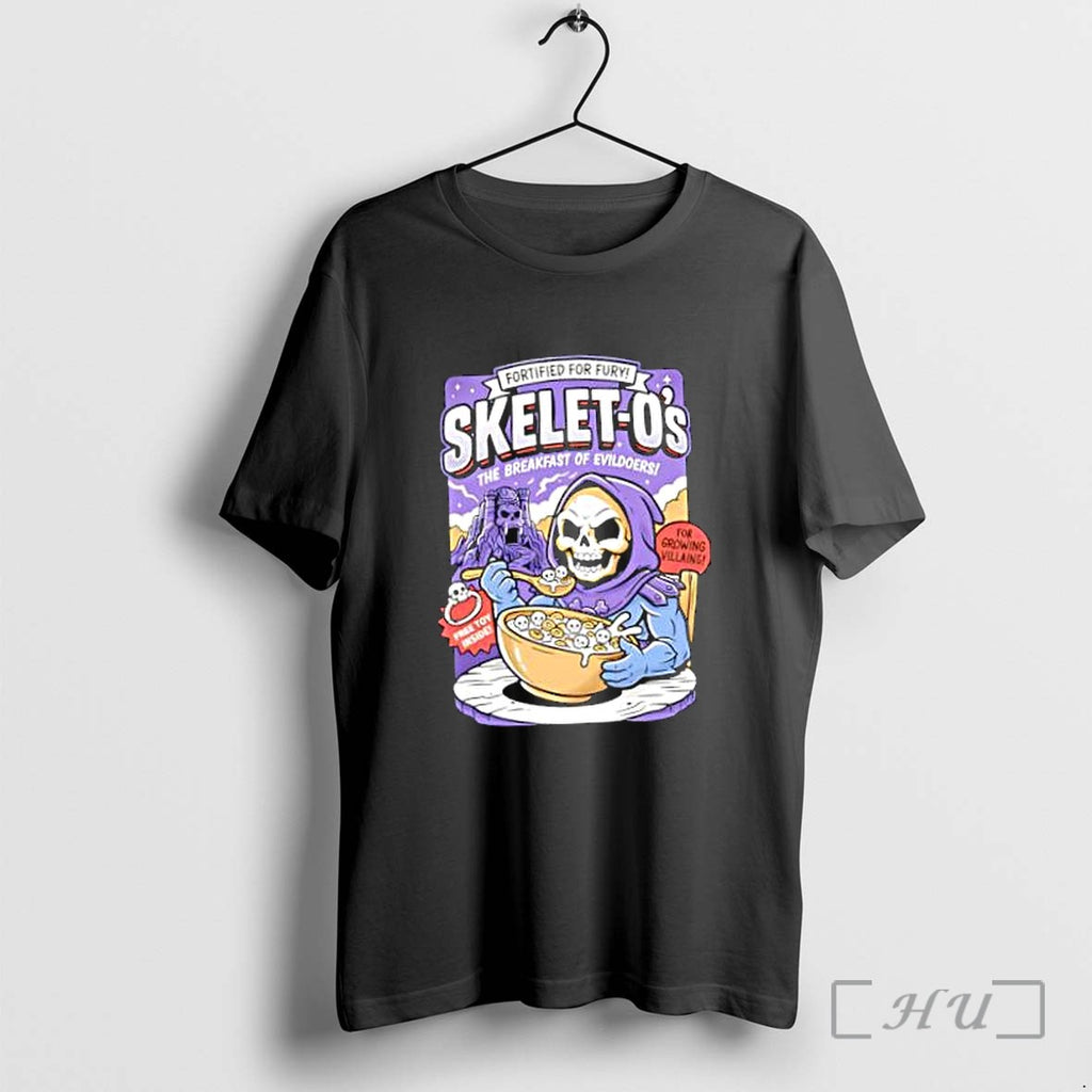 Officials Skeletor Fortified For Fury Skelet Os Breakfast Masters Of The Universe Premium T Shirts