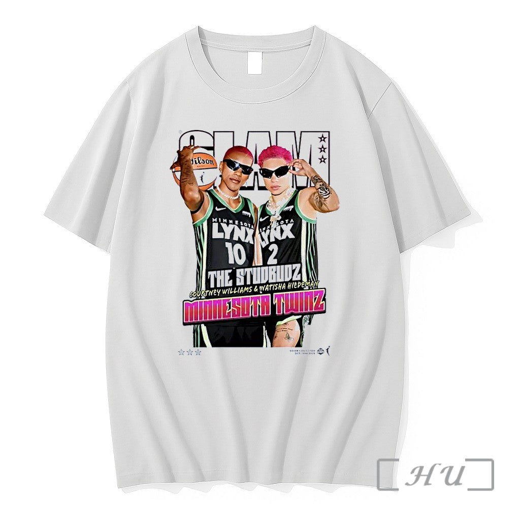 Officials Slam Magazine The Studbudz Courtney Williams Natisha Hiedeman Minnesota Lynx White Premium T Shirts