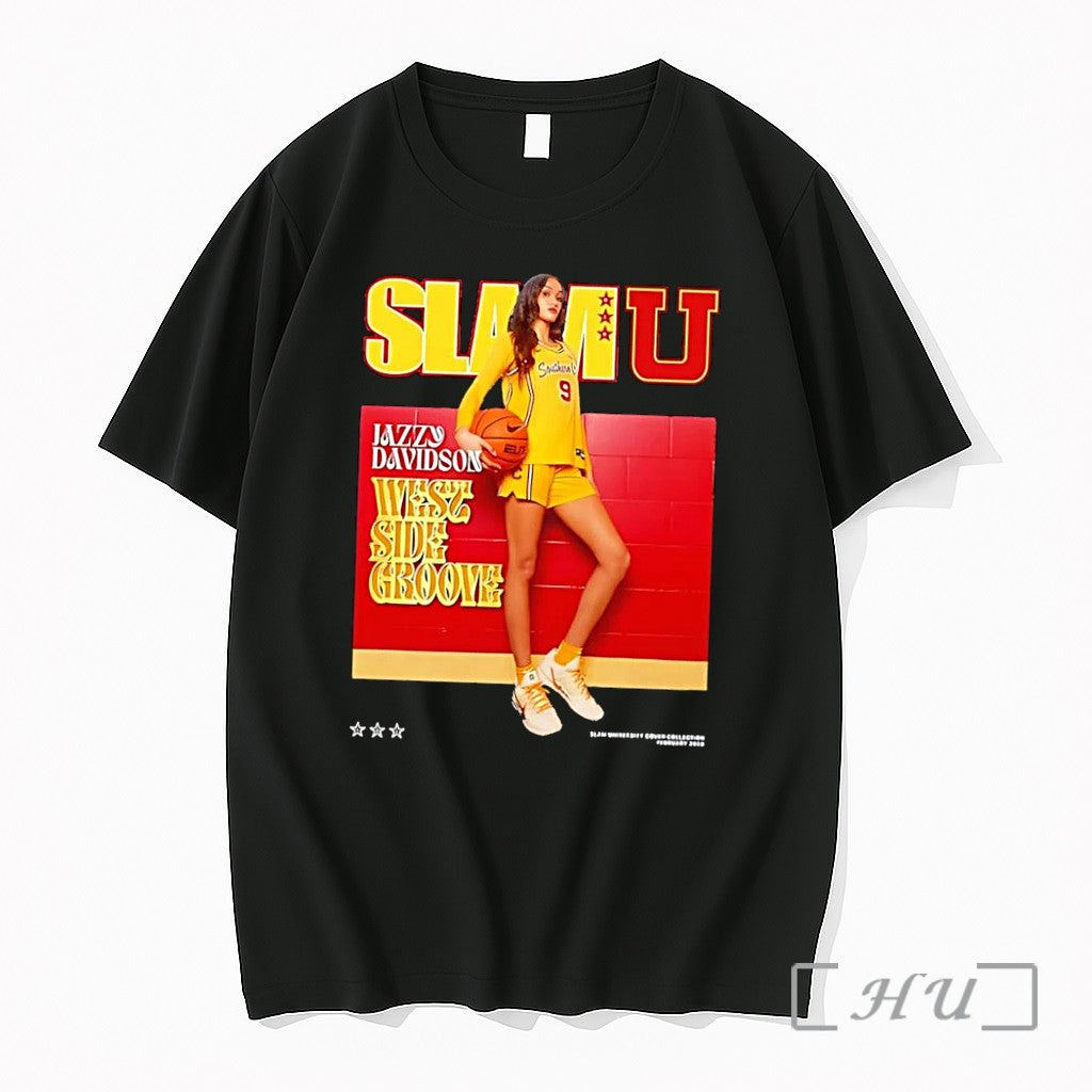 Officials Slam University Jazzy Davidson West Side Groove Southern Cal Basketball Black Premium T Shirts