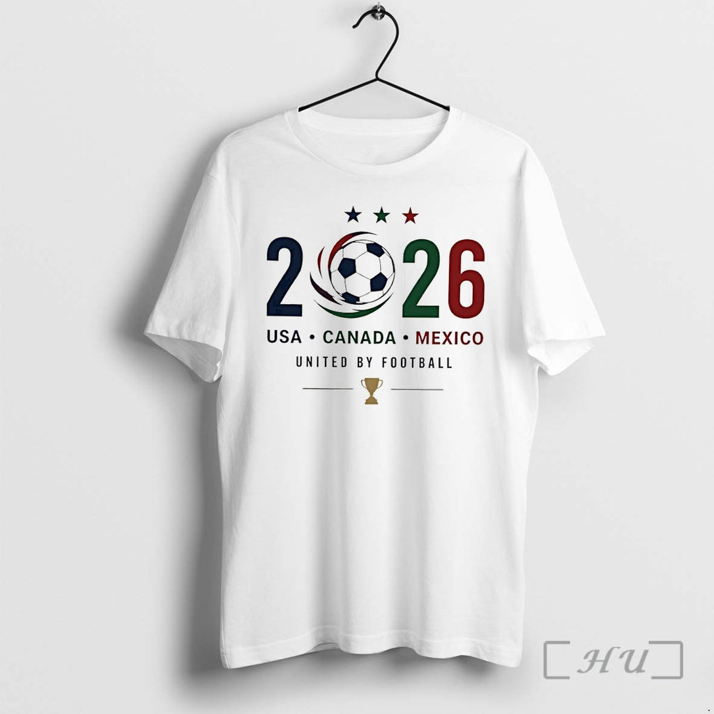 Officials Soccer World Cup 2026 Usa Canada Mexico United Football Trophy Premium T Shirts Sweater