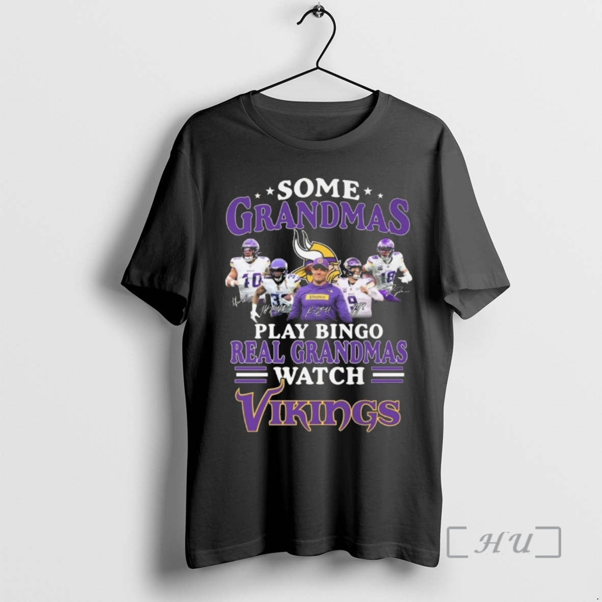 Officials Some Grandmas Play Bingo Real Grandmas Watch Minnesota Vikings Signatures 2026 Premium T Shirts Hoodie, Sweatshirt
