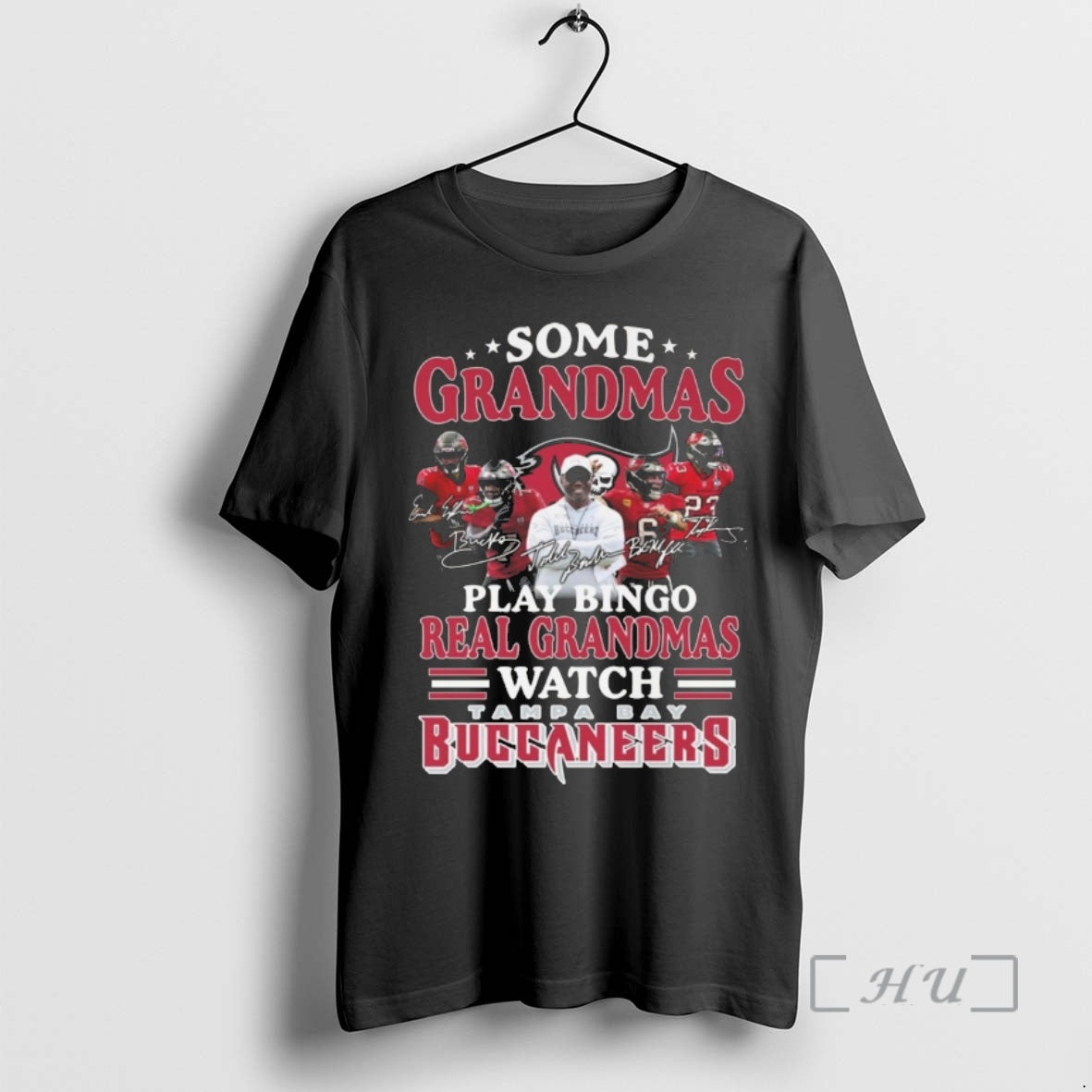 Officials Some Grandmas Play Bingo Real Grandmas Watch Tampa Bay Buccaneers Signatures 2026 Premium T-Shirts, Hoodie,...