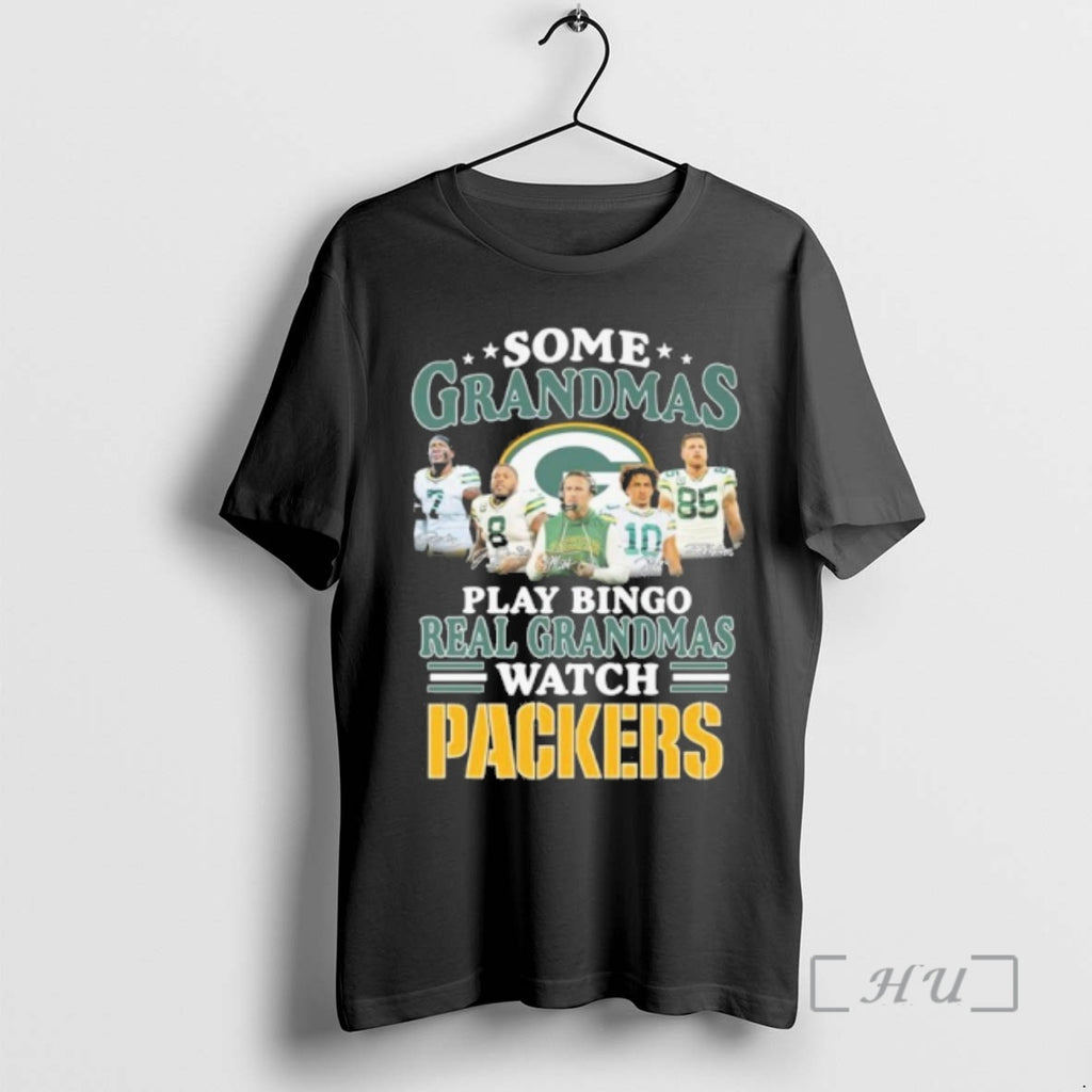 Officials Some Grandmas Team Player Play Bingo Real Grandmas Watch Packers Premium T Shirts Sweater Hoodie, Sweatshirt