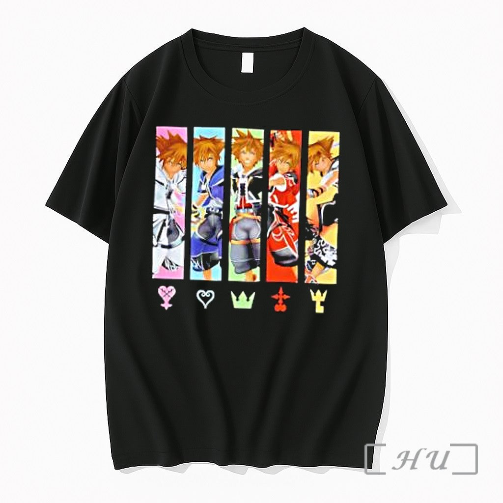 Officials Sora Kingdom Hearts Five Panels Character Evolution Icons And Keyblades Premium T Shirts Sweater