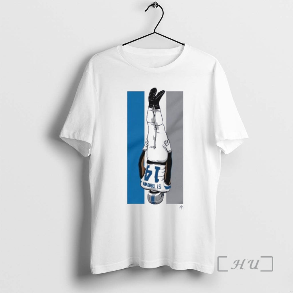 Officials St Brown Celly Racing Stripe T-Shirts, Hoodie, Sweatshirt | DripVista.com