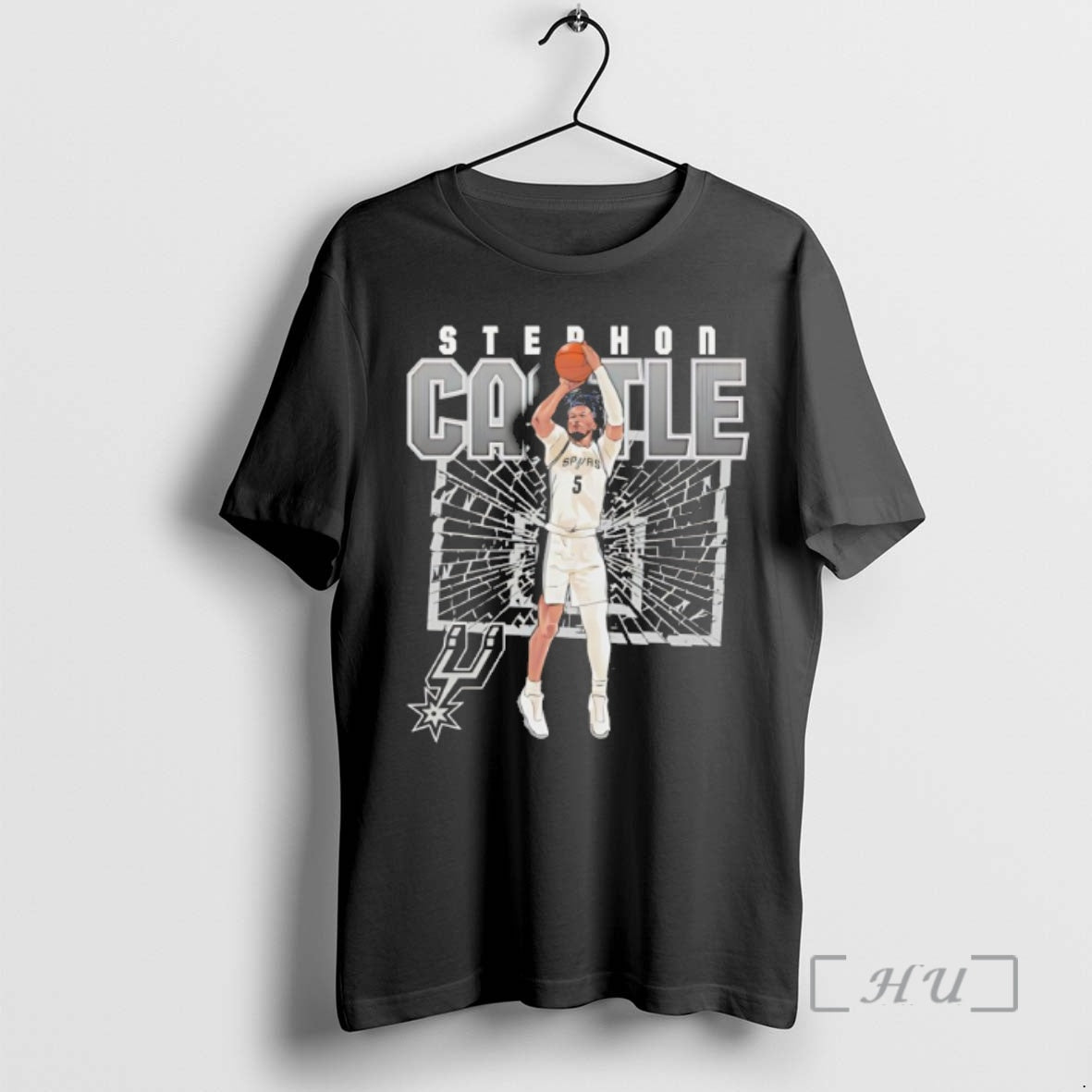 Officials Stephon Castle San Antonio Spurs Basketball Player Shattered T-Shirts, Hoodie, Sweatshirt | DripVista.com