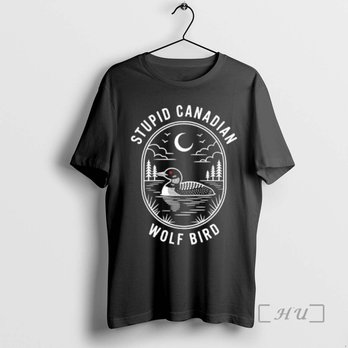 Officials Stupid Canadian Wolf Bird Loon Hockey Wildlife T-Shirts, Hoodie, Sweatshirt | DripVista.com