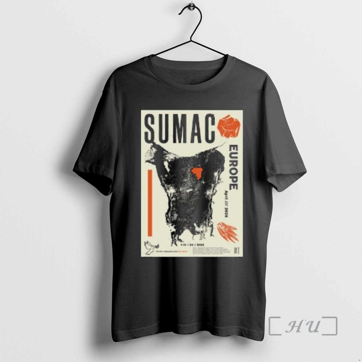 Officials Sumac Europe April Tour 2026 Circle Black T-Shirts, Hoodie, Sweatshirt | DripVista.com