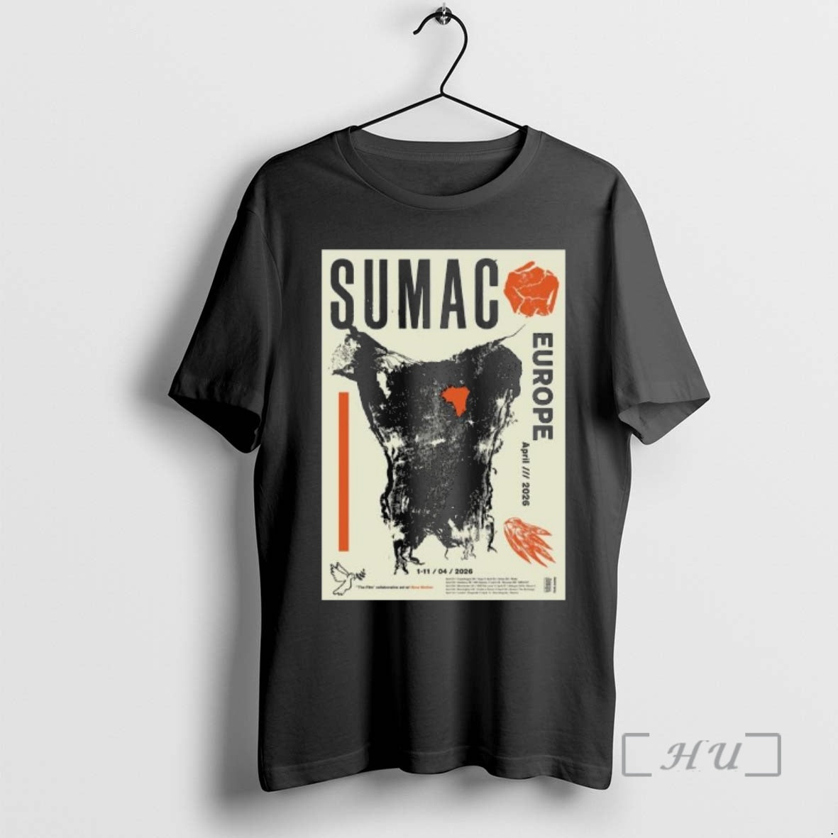 Officials Sumac Europe April Tour 2026 T-Shirts, Hoodie, Sweatshirt | DripVista.com