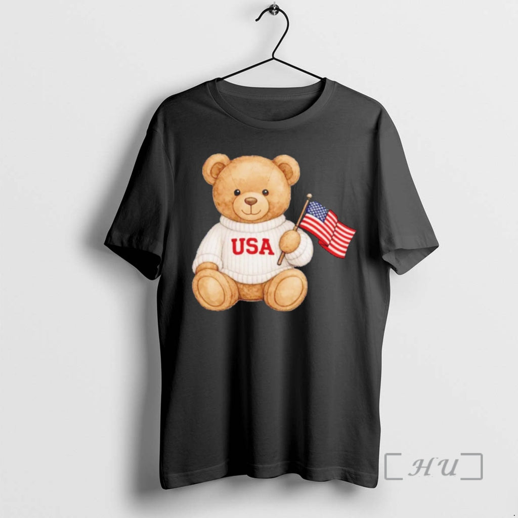 Officials Teddy Bear Usa American Flag Olympics Vintage T-Shirts, Hoodie, Sweatshirt | DripVista.com