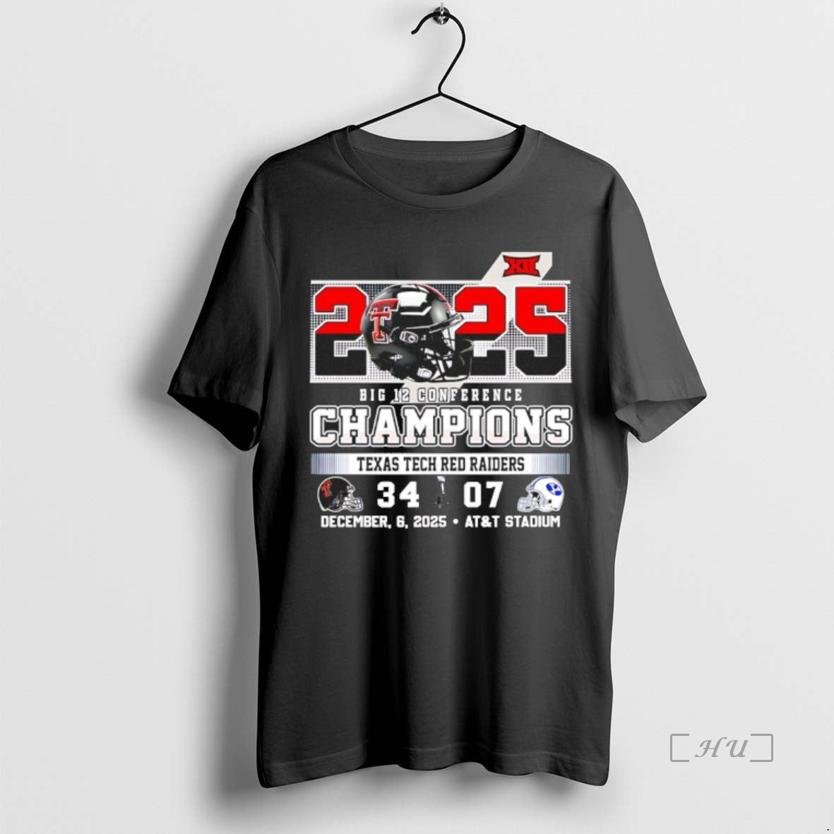 Officials Texas Tech Red Raiders 2025 Big 12 Conference Champions 34 07 Score Premium T-Shirts, Hoodie, Sweatshirt