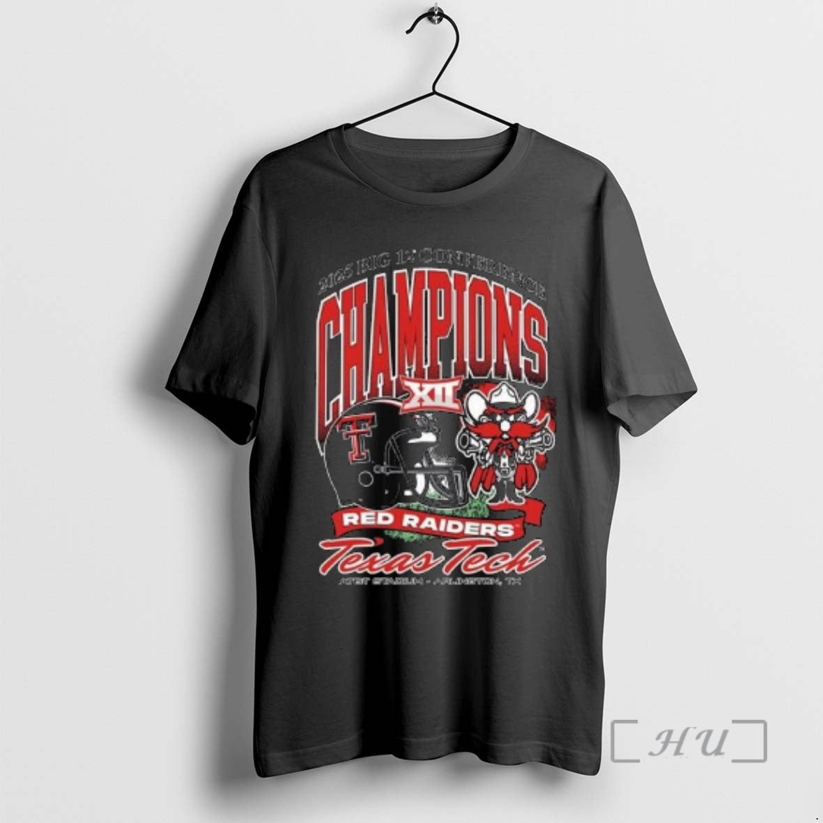 Officials Texas Tech Red Raiders 2025 Big 12 Football Champions Mascot Circle Black Premium T-Shirts, Hoodie, Sweatshirt