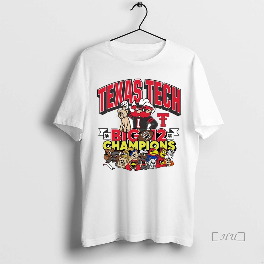 Officials Texas Tech Red Raiders 2025 Big 12 Champs Mascot T-Shirts, Hoodie, Sweatshirt | DripVista.com
