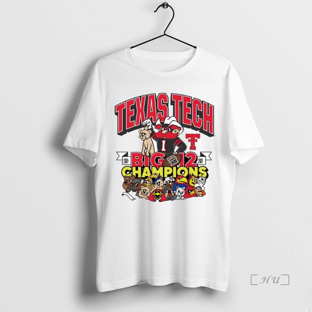 Officials Texas Tech Red Raiders 2025 Big 12 Champs Mascot T-Shirts, Hoodie, Sweatshirt | DripVista.com