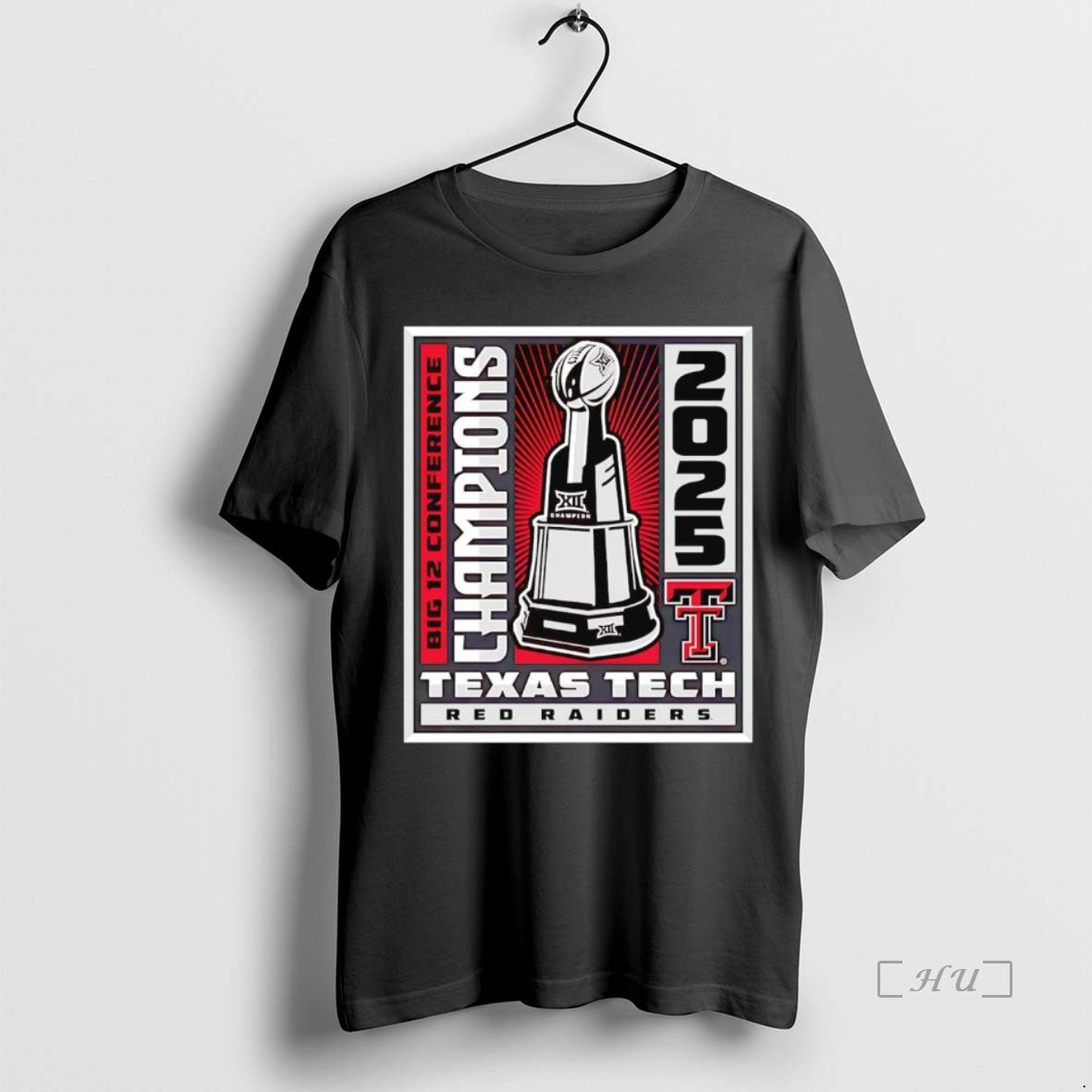 Officials Texas Tech Red Raiders 2025 Big 12 Conference Champions Trophy Premium T Shirts Sweater Hoodie, Sweatshirt
